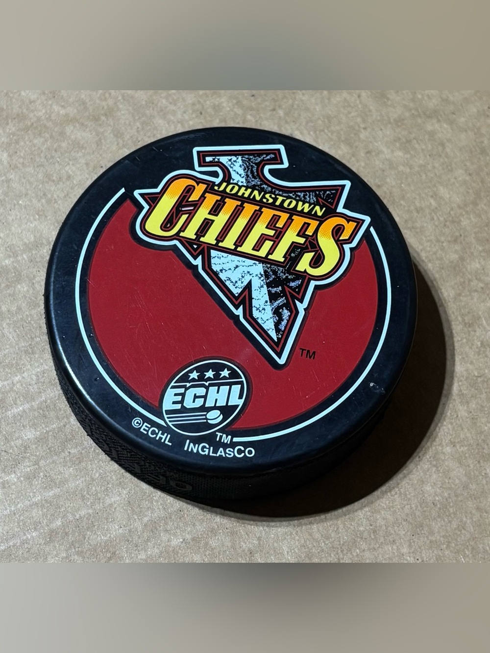 Johnstown Chiefs ECHL Souvenir Hockey Puck